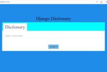 Python Django Dictionary application